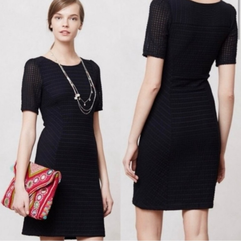 Elegant Black Textured Dress